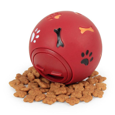 Dog Toy Rubber Ball Chew Dispenser Leakage Food Play Ball